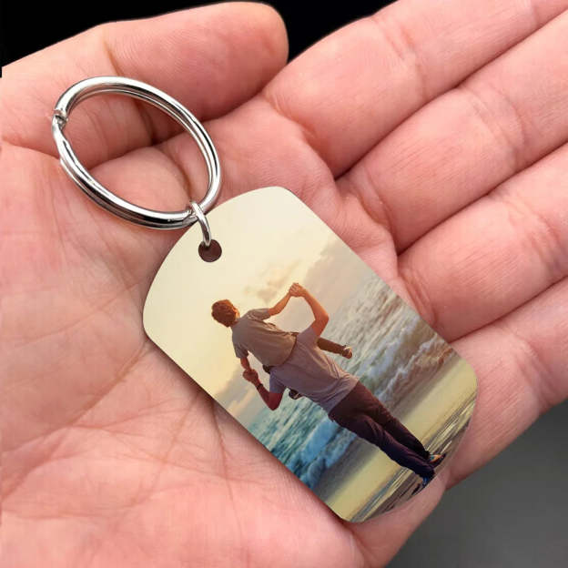 Christmas Gift Best Dad I Ever Saw Personalized Father Keychain-Engravingift