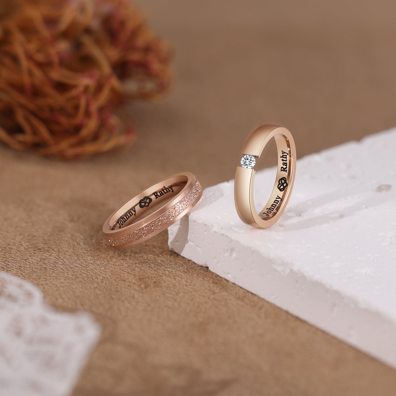 Mother's Day Gift Couple Ring Personalized Infinite Love Matching Rings Gift for Couple Friends BBF-Engravingift