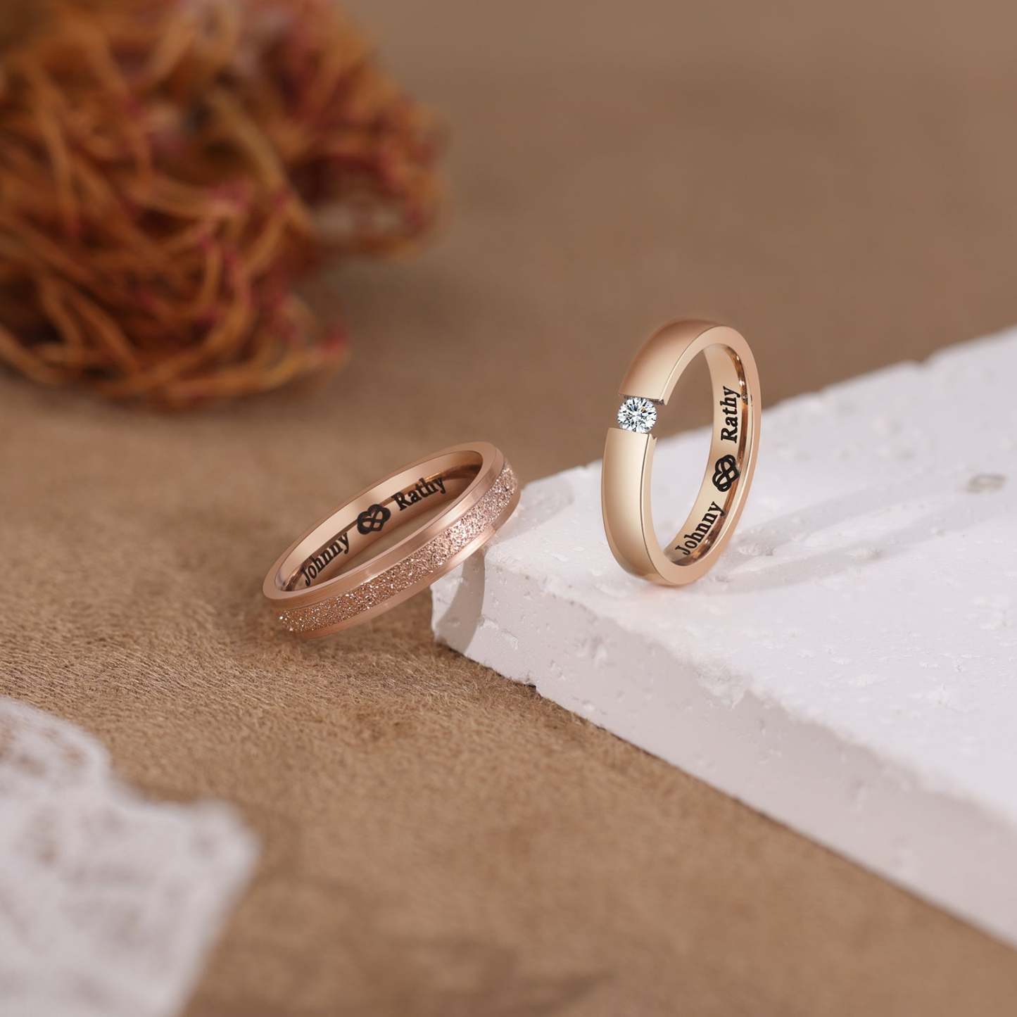 Mother's Day Gift Couple Ring Personalized Infinite Love Matching Rings Gift for Couple Friends BBF-Engravingift
