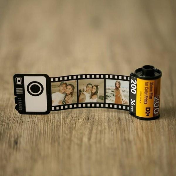 Mother's Day Gift Custom Picture Camera Film Roll Keychain-Engravingift