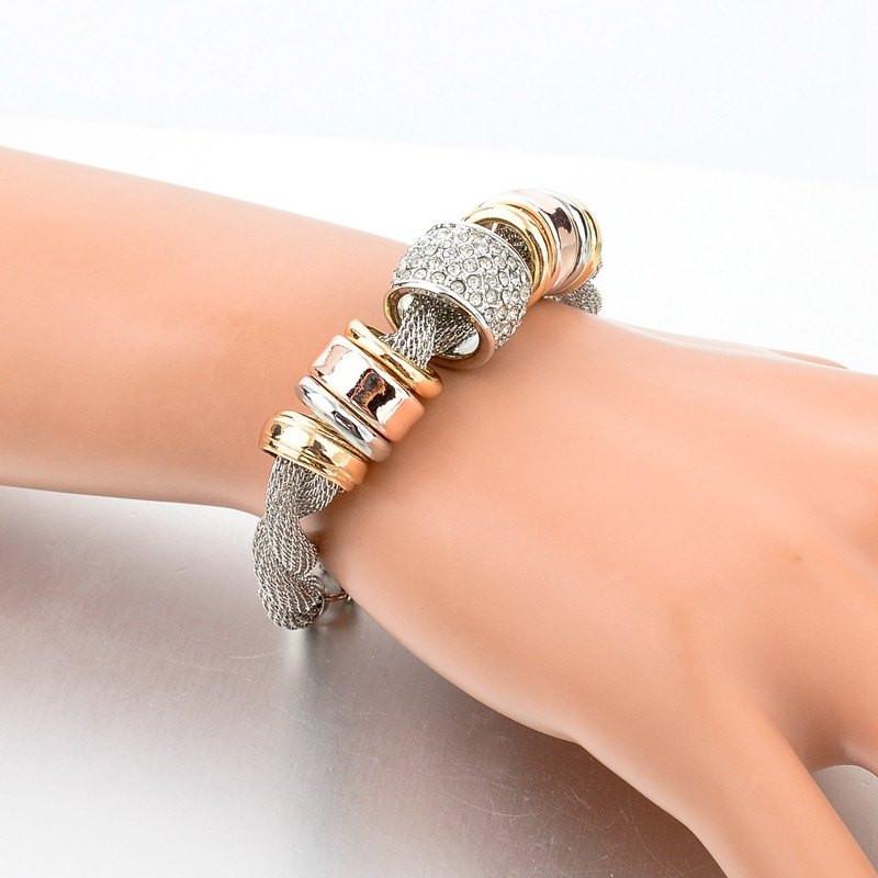 Mother's Day Gift Entwined Silver Metal Bracelet Necklace Bundle Offer-Engravingift