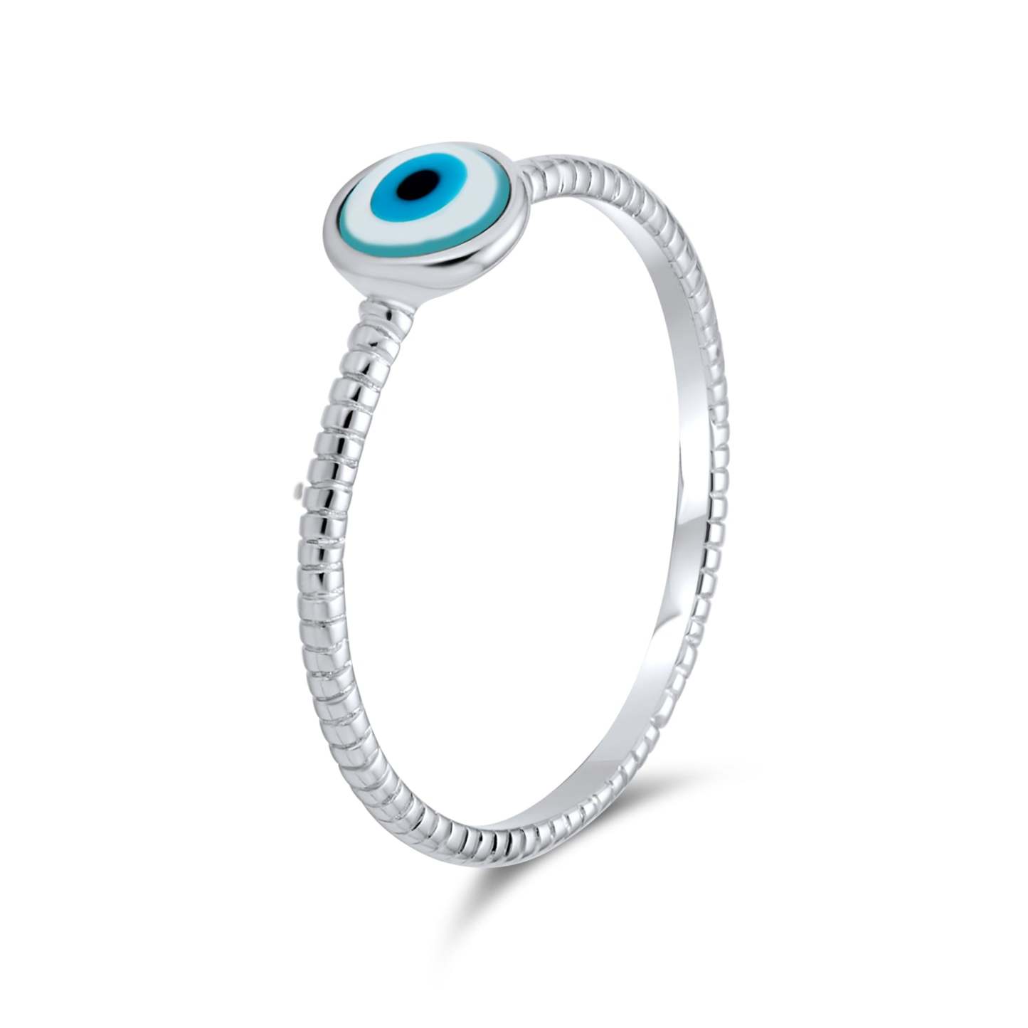 Graduation Gift Midi Knuckle 1MM Band Stackable Evil Eye Ring-Engravingift
