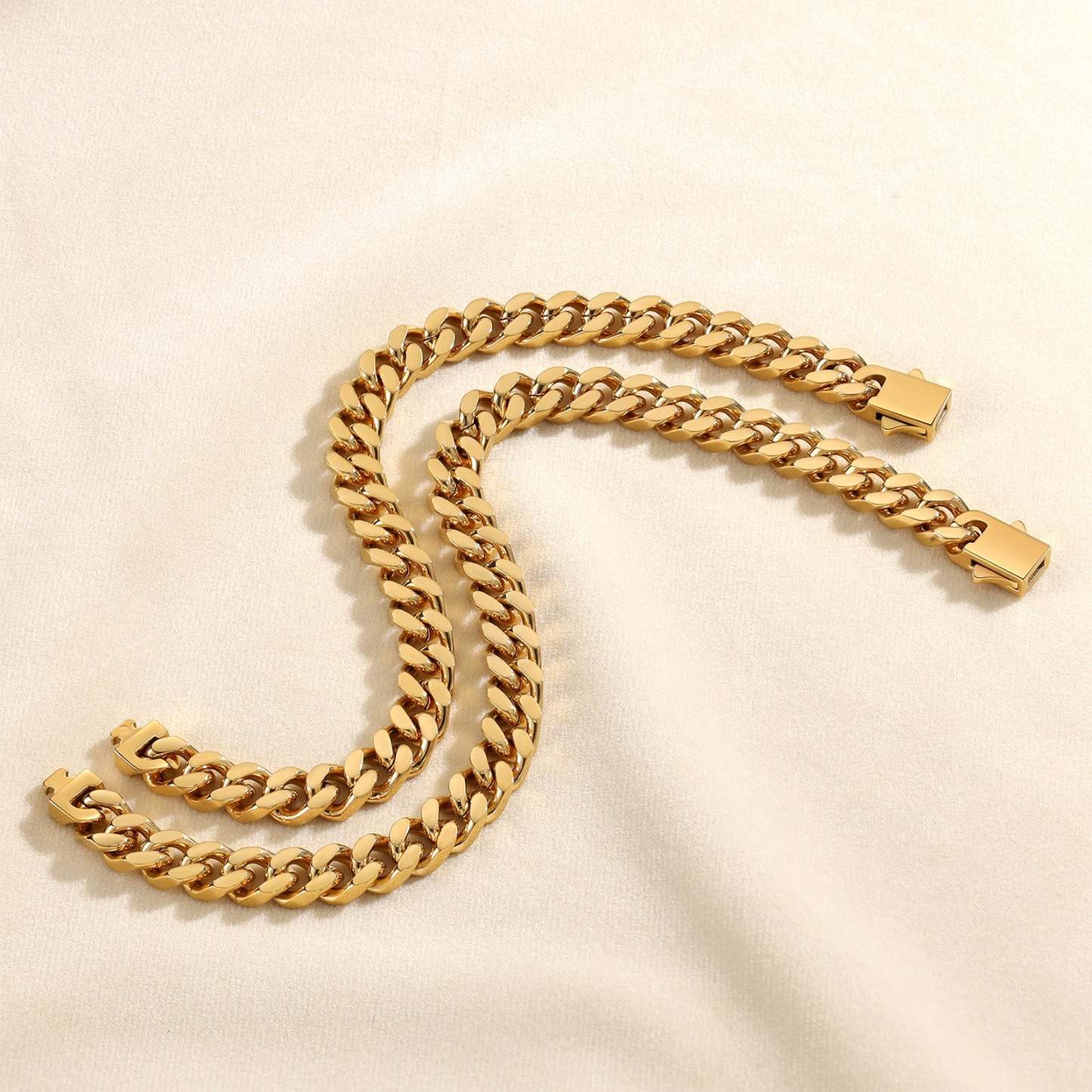 Father's Day Gift Cuban Link Chain Bracelet Stainless Steel 10mm Men Bracelet-Engravingift