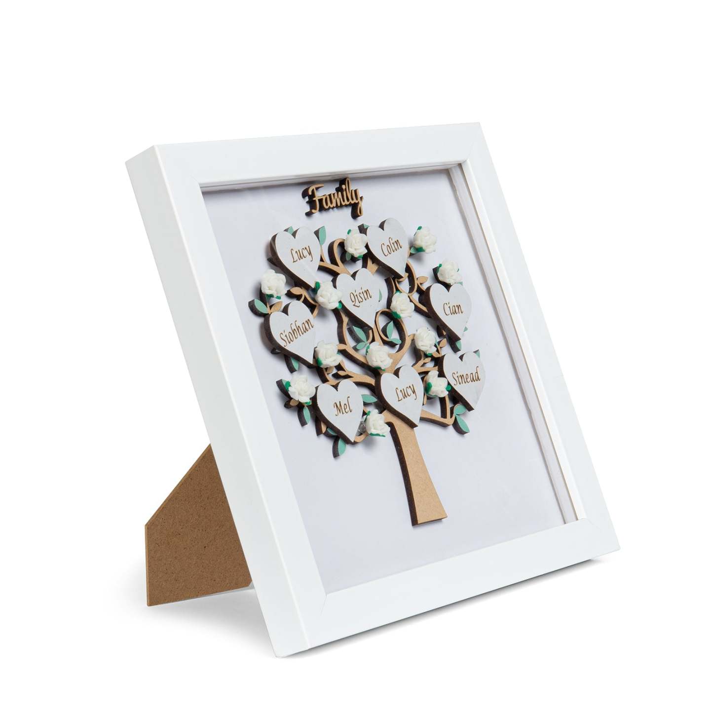 Mother's Day Gift Personalized Family Tree Frame Night Light Custom 5 Names Gifts for Family-Engravingift
