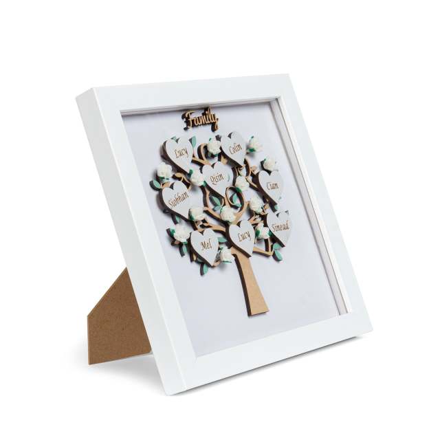 Mother's Day Gift Personalized Family Tree Frame Night Light Custom 5 Names Gifts for Family-Engravingift