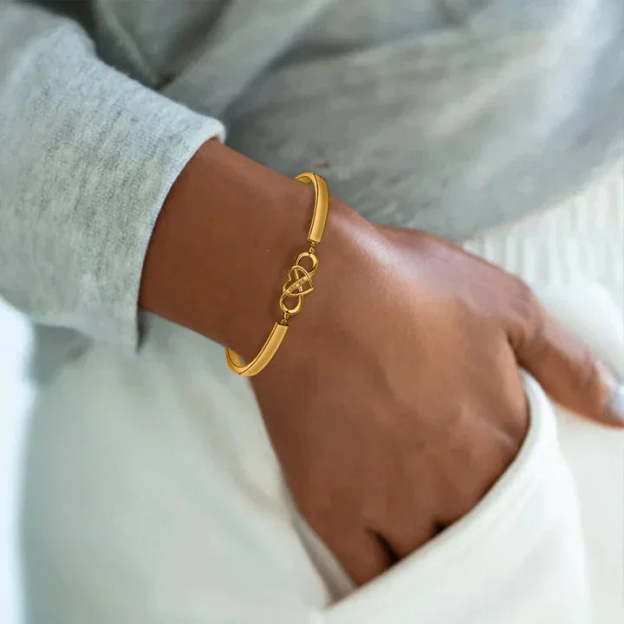 Mother's Day Gift I Love You Until Infinity Runs Out Infinite Love Bangle Bracelet Warm Gift-Engravingift