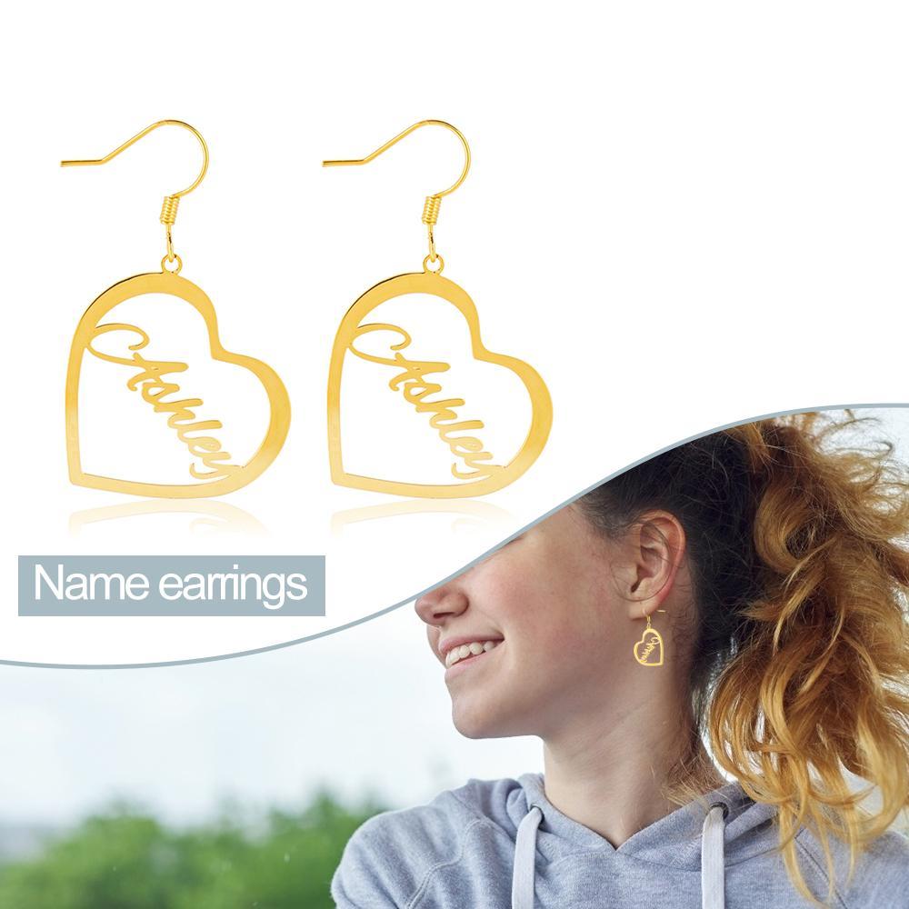 Mother's Day Gift Heart Personalized Name Necklace Customized Name Gift for Her-Engravingift