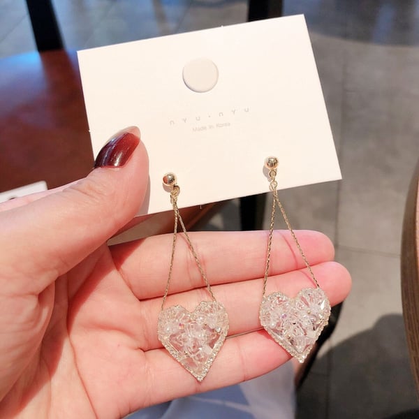 Mother's Day Gift Premium Love Crystal Earrings-Engravingift