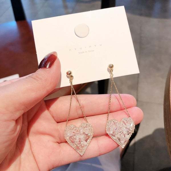 Mother's Day Gift Premium Love Crystal Earrings-Engravingift