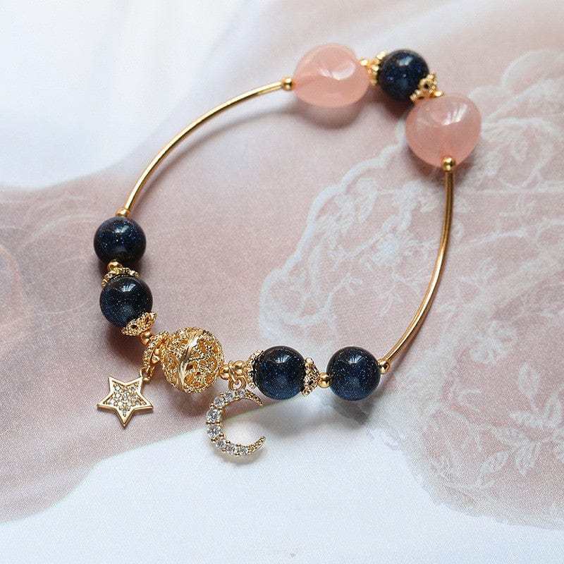 Mother's Day Gift Female Lucky Career-Help Moonstone Crystal Bracelet-Engravingift