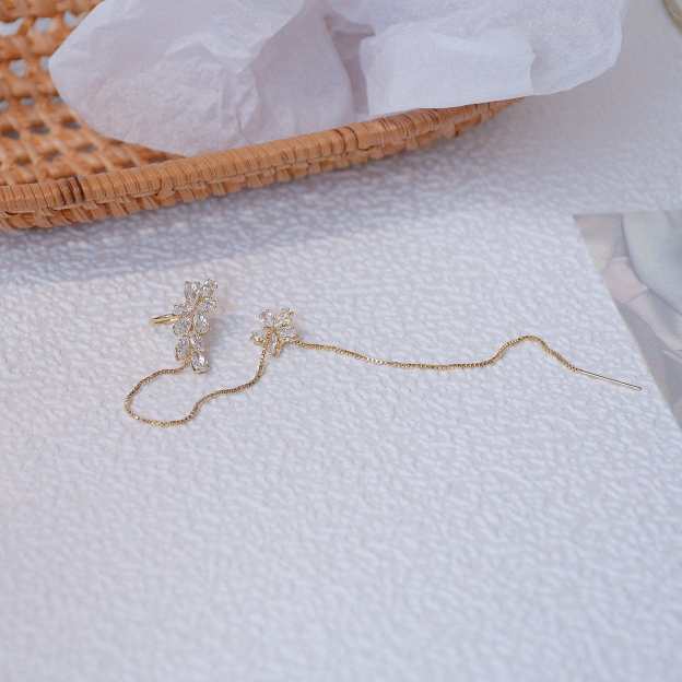 Flower Threader Earring Earring MelodyNecklace