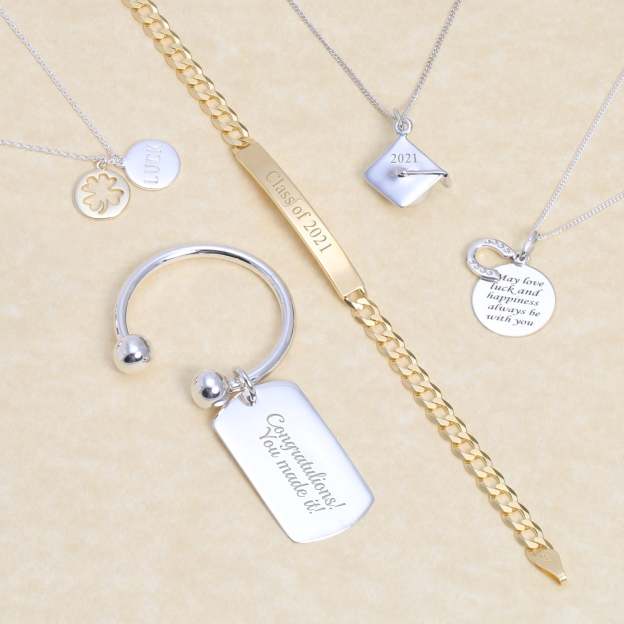 Graduation Gift Tiny Graduation Cap Hat Engravable Charm Pendant Necklace Sterling-Engravingift
