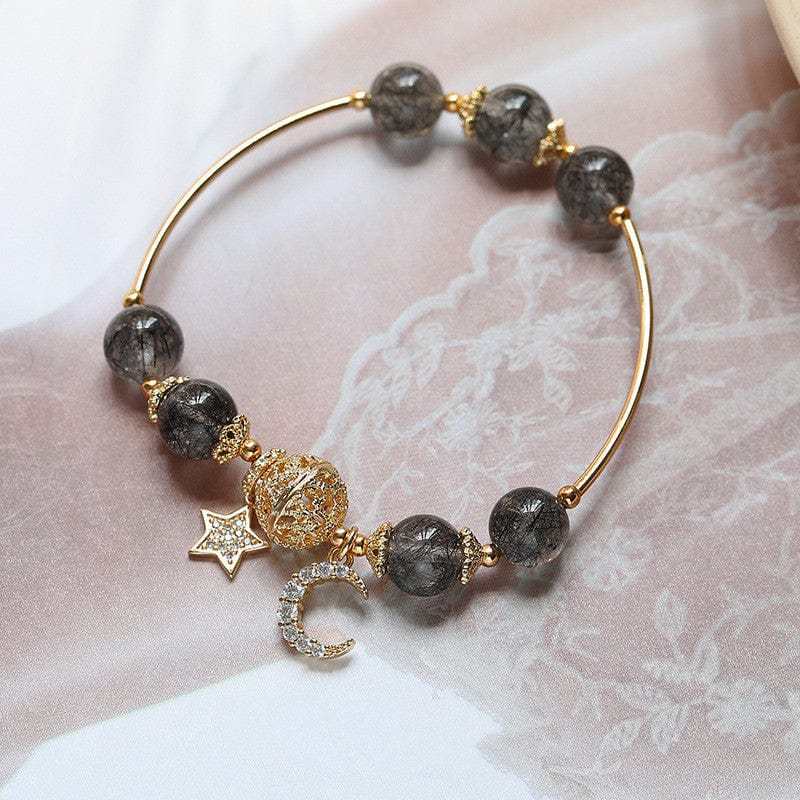 Mother's Day Gift Female Lucky Career-Help Moonstone Crystal Bracelet-Engravingift