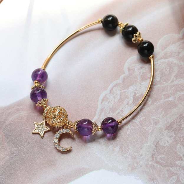 Mother's Day Gift Female Lucky Career-Help Moonstone Crystal Bracelet-Engravingift