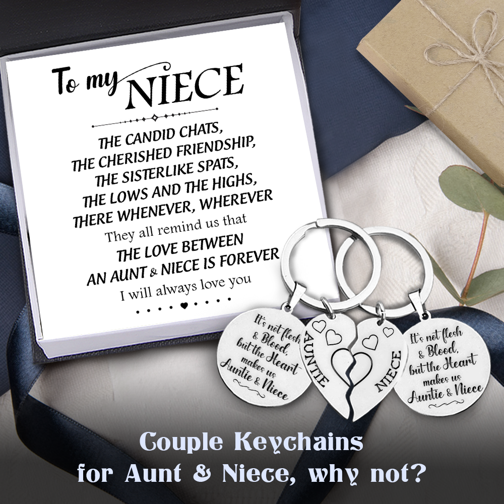 Mother's Day Gift Couple Keychains - Family - To My Niece - I Will Always Love You-Engravingift