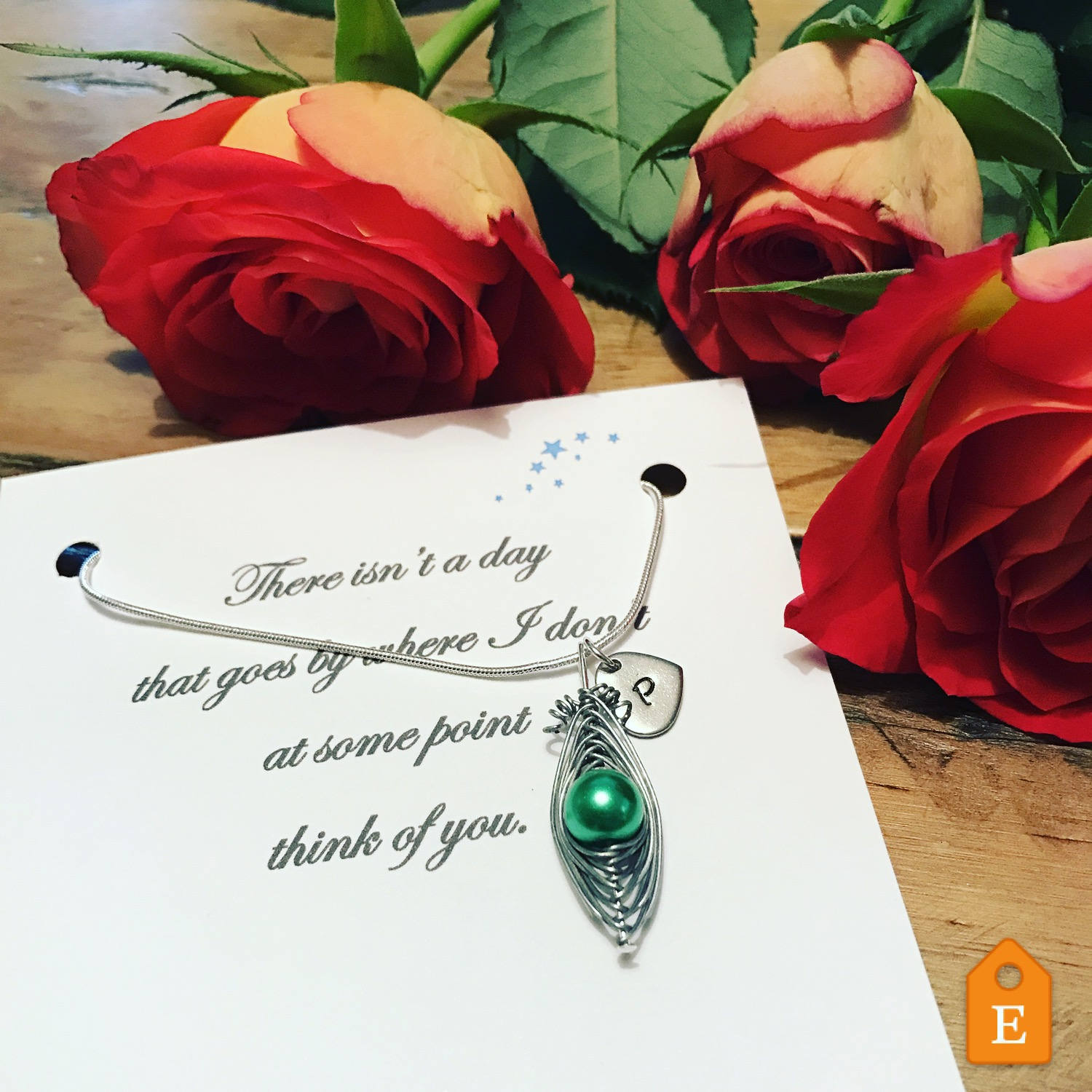 Pea pod Family necklace