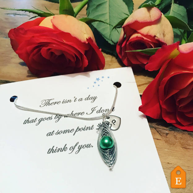 Pea pod Family necklace