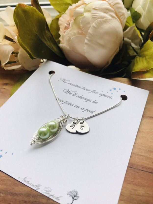 Pea pod Family necklace