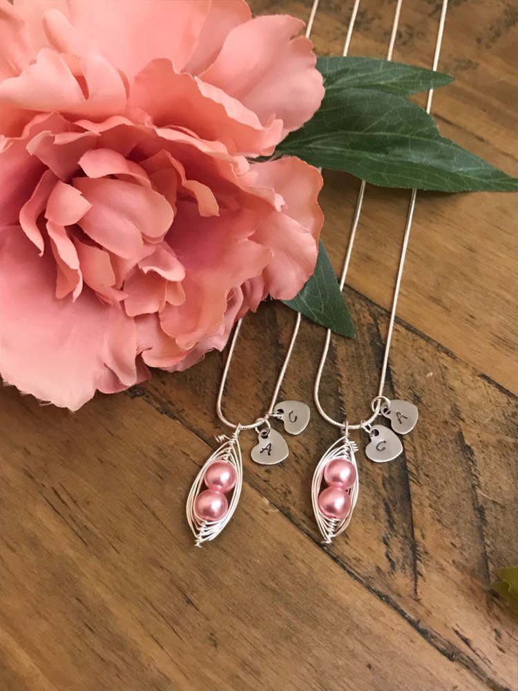 Pea pod Family necklace