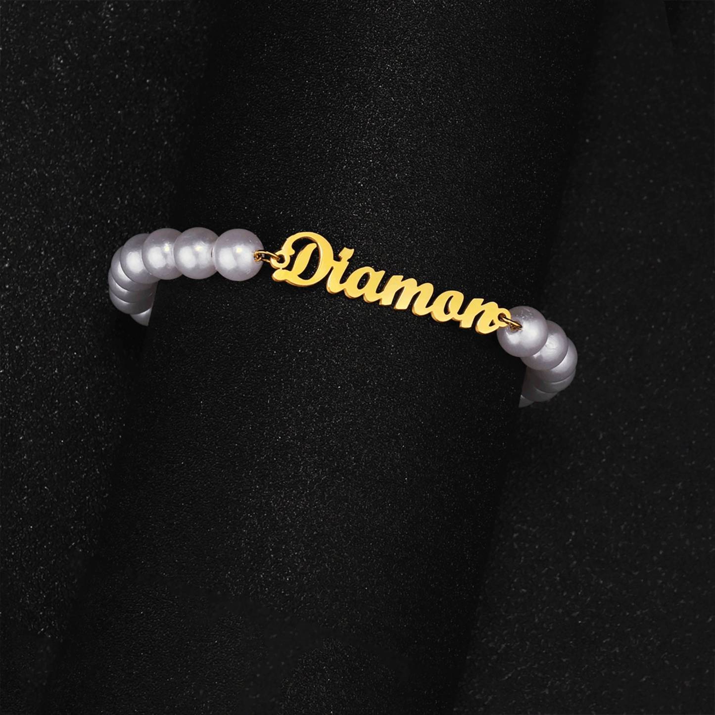 Luxury Personalized Custom Name Pearl Bracelet