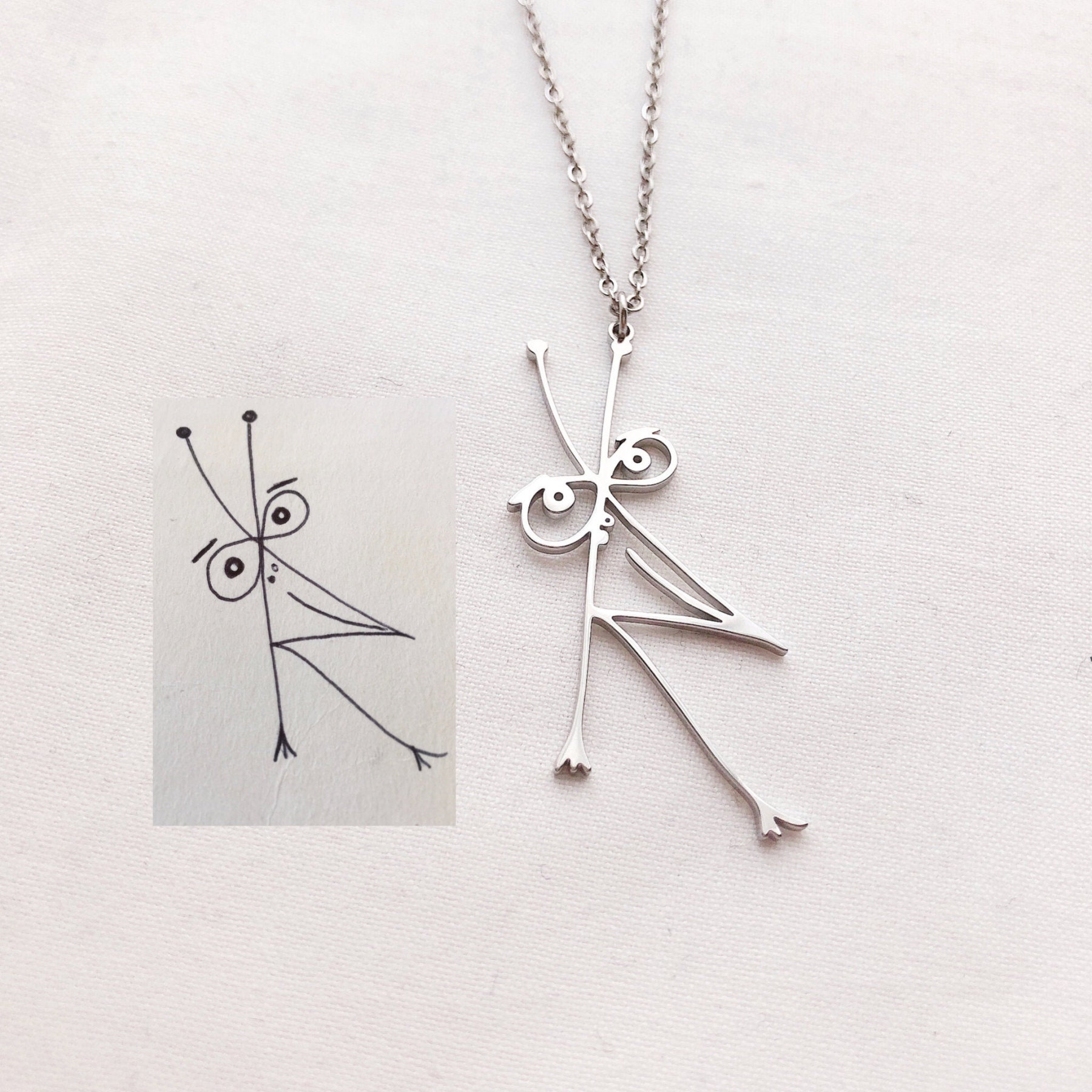 Christmas Gift Kids Custom Painting Necklace