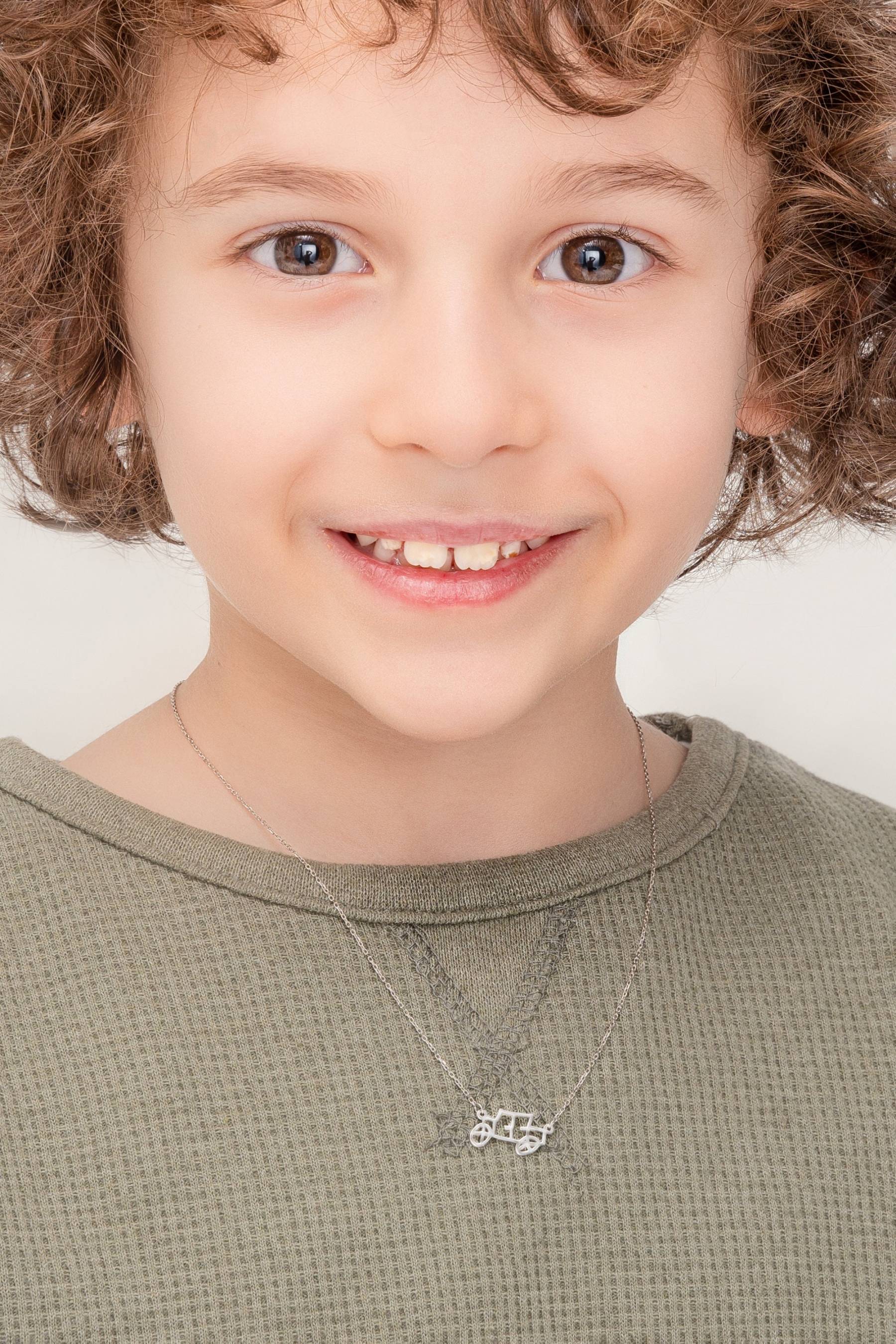 Christmas Gift Memorial Kids Drawing Necklace • Your Children's Actual Artwork Necklace