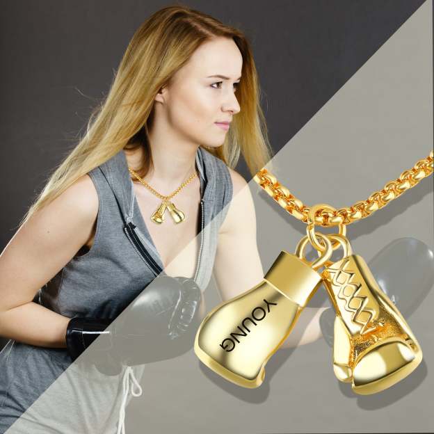 Mother'sDay Gift Personalized Boxing Glove Necklace-Engravingift
