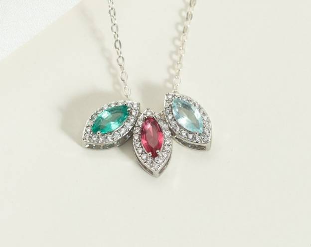 Personalized Family Minimalist Birthstone Necklace