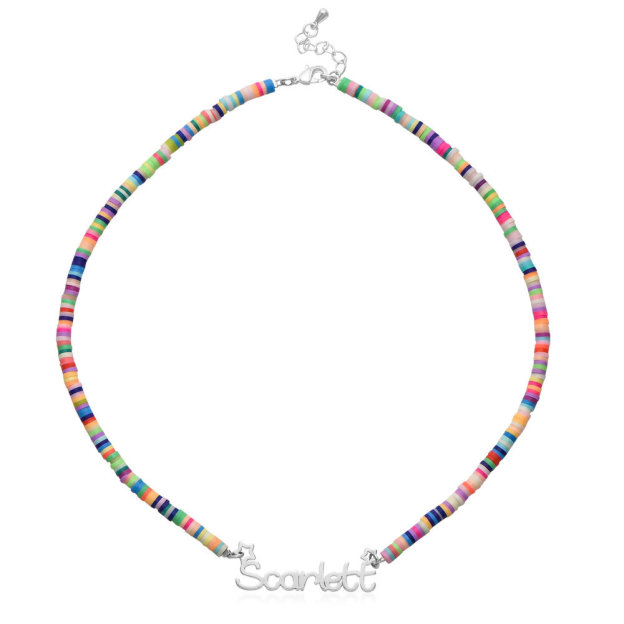 Christmas Gift Colorful Name Necklace for girls