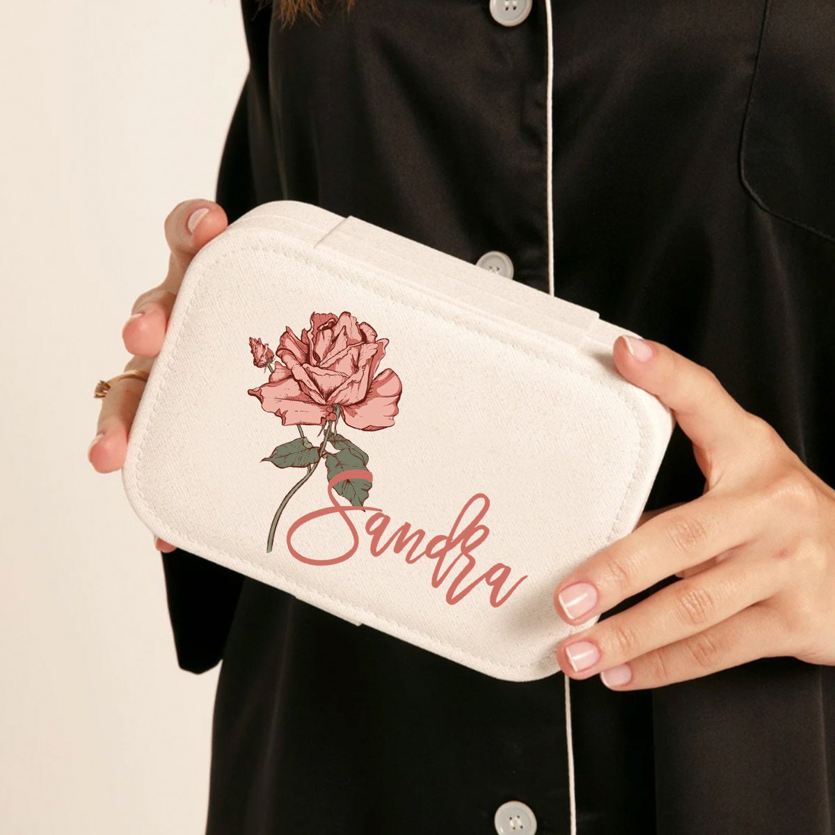 Personalized Birth Flower Jewelry Box