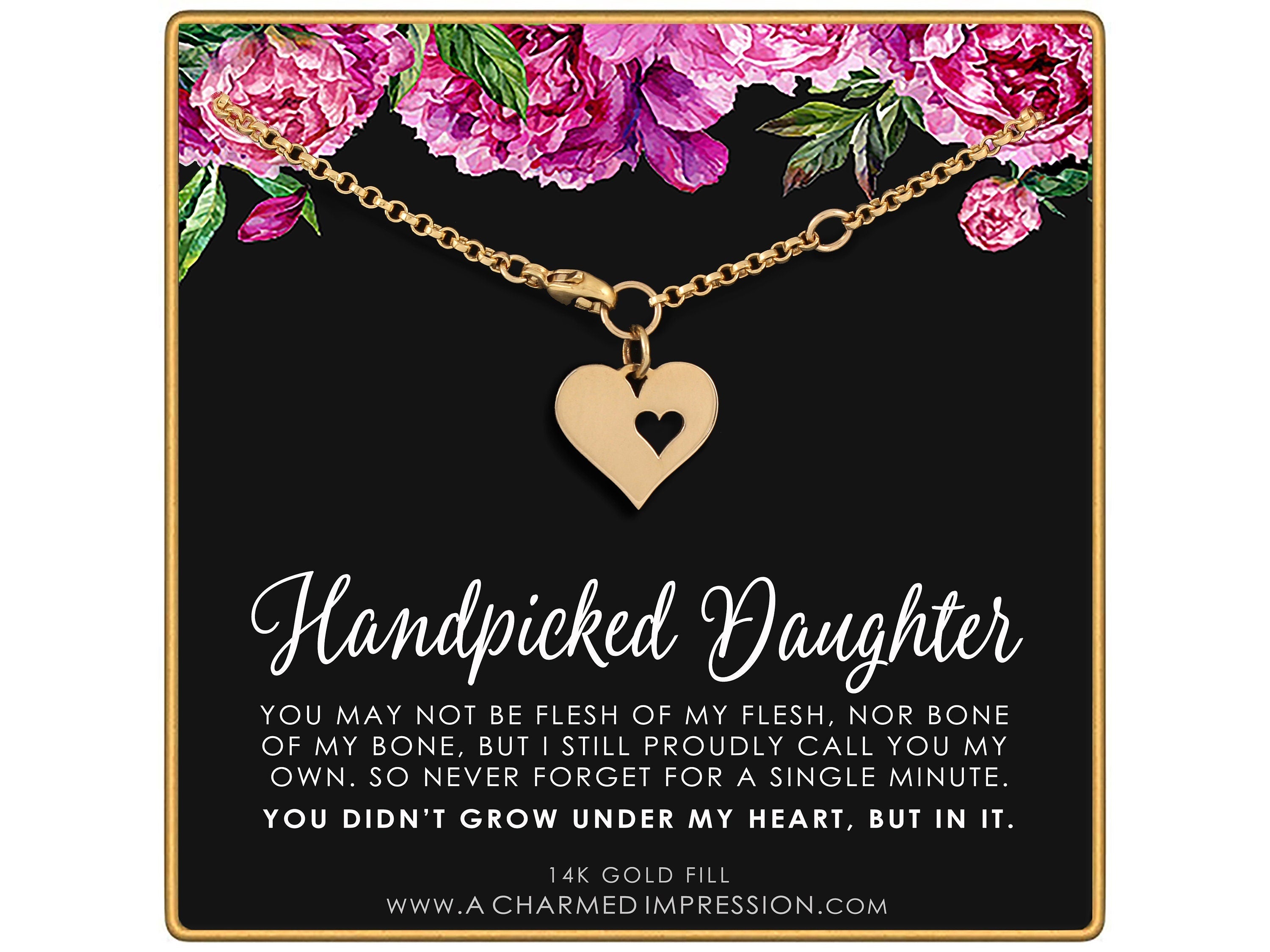 Mother's Day Gift Handpicked Daughter Bracelet, Gift for Stepdaughter, Infinite Love-Engravingift
