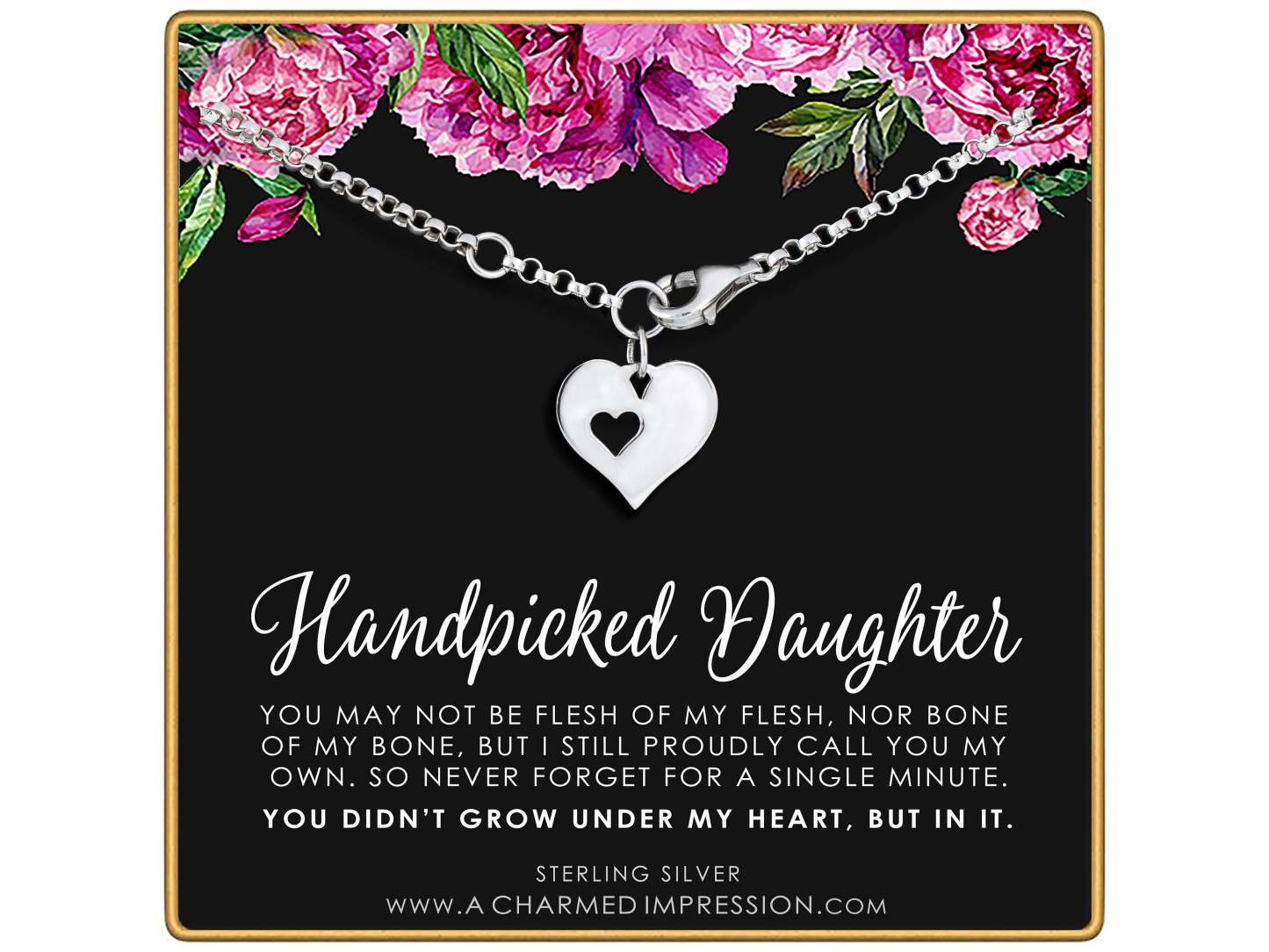 Mother's Day Gift Handpicked Daughter Bracelet, Gift for Stepdaughter, Infinite Love-Engravingift