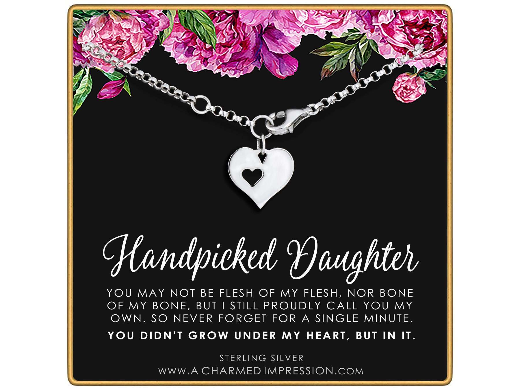 Mother's Day Gift Handpicked Daughter Bracelet, Gift for Stepdaughter, Infinite Love-Engravingift