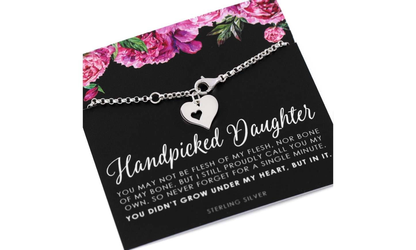 Mother's Day Gift Handpicked Daughter Bracelet, Gift for Stepdaughter, Infinite Love-Engravingift