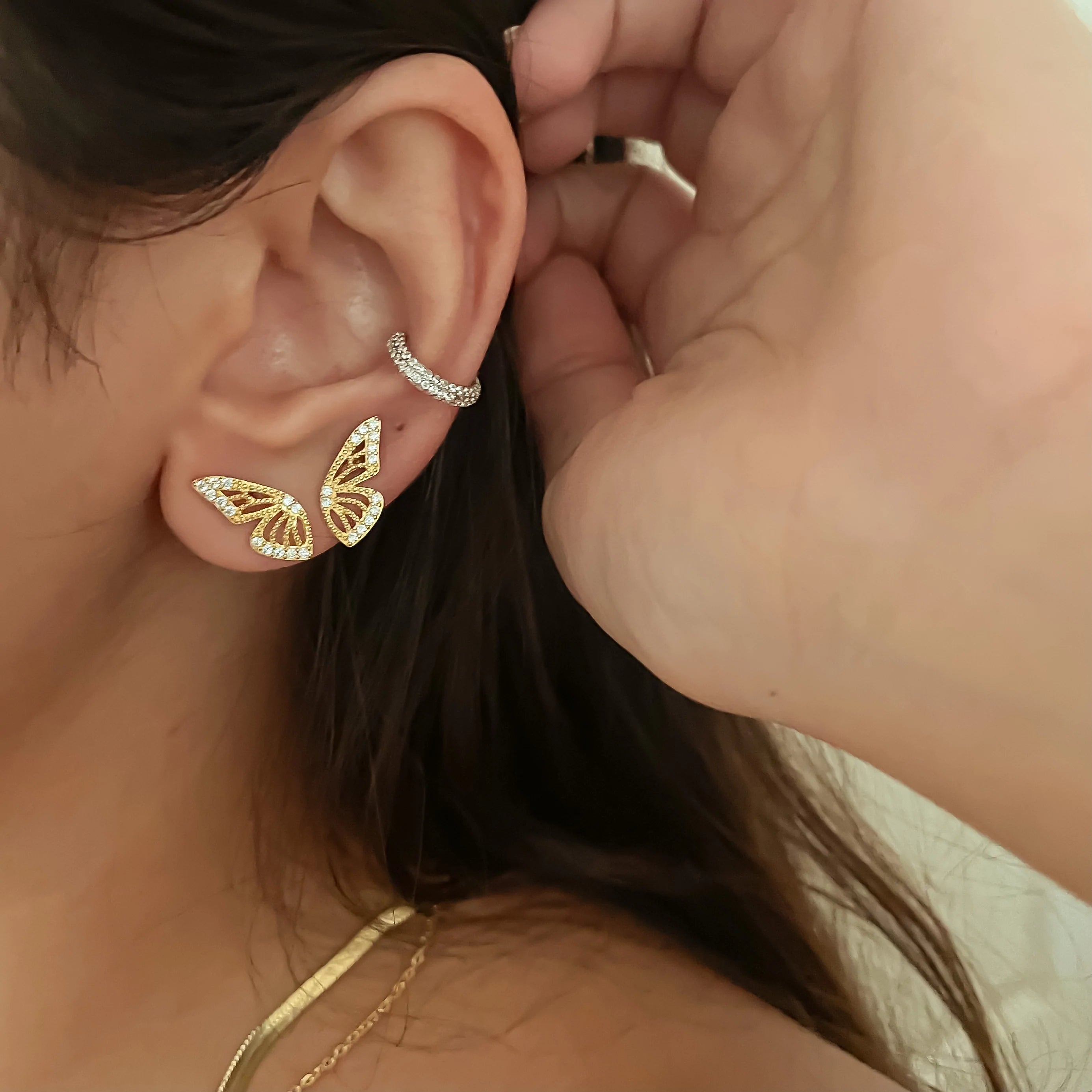 Mother's Day Gift Butterfly Wings Studs-Engravingift