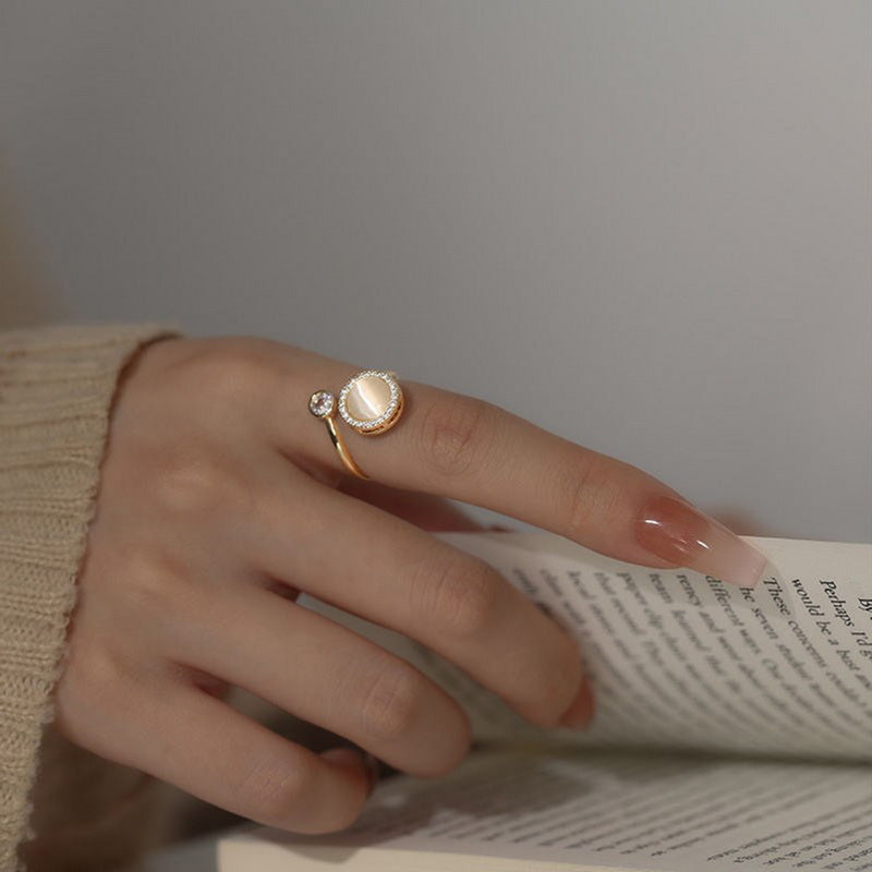 Mother'sDay Gift The Moonstone Rotatable Ring-Engravingift