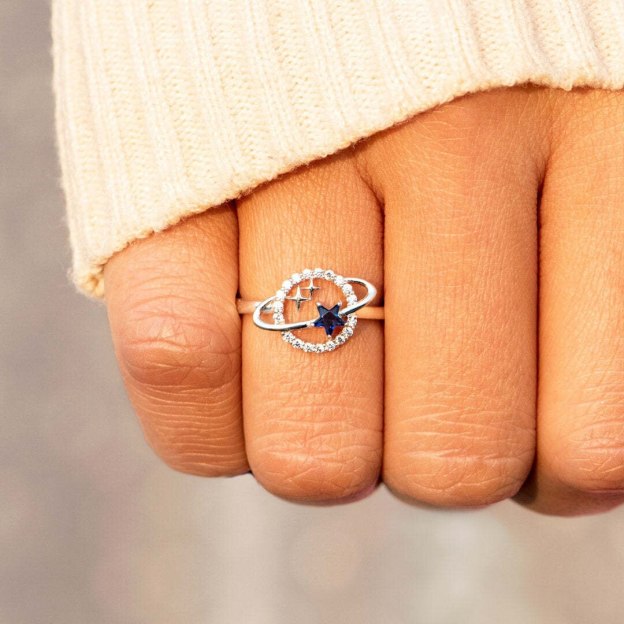 Mother's Day Gift Moon and Star S925 Universe Ring-Engravingift
