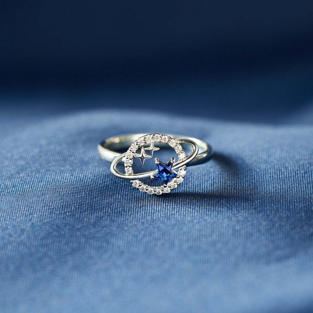 Mother's Day Gift Moon and Star S925 Universe Ring-Engravingift