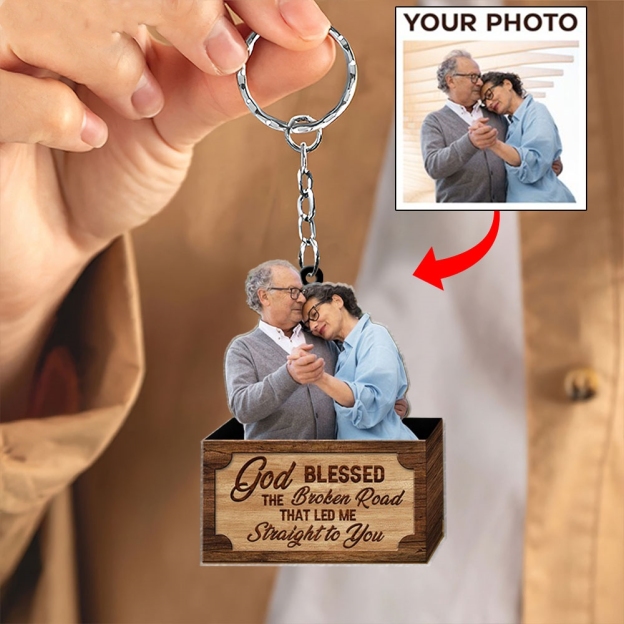 Christmas Gifts Personalized Photo Blessed Acrylic Ornament