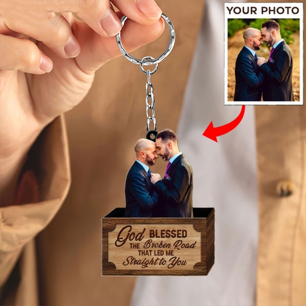 Christmas Gifts Personalized Photo Blessed Acrylic Ornament