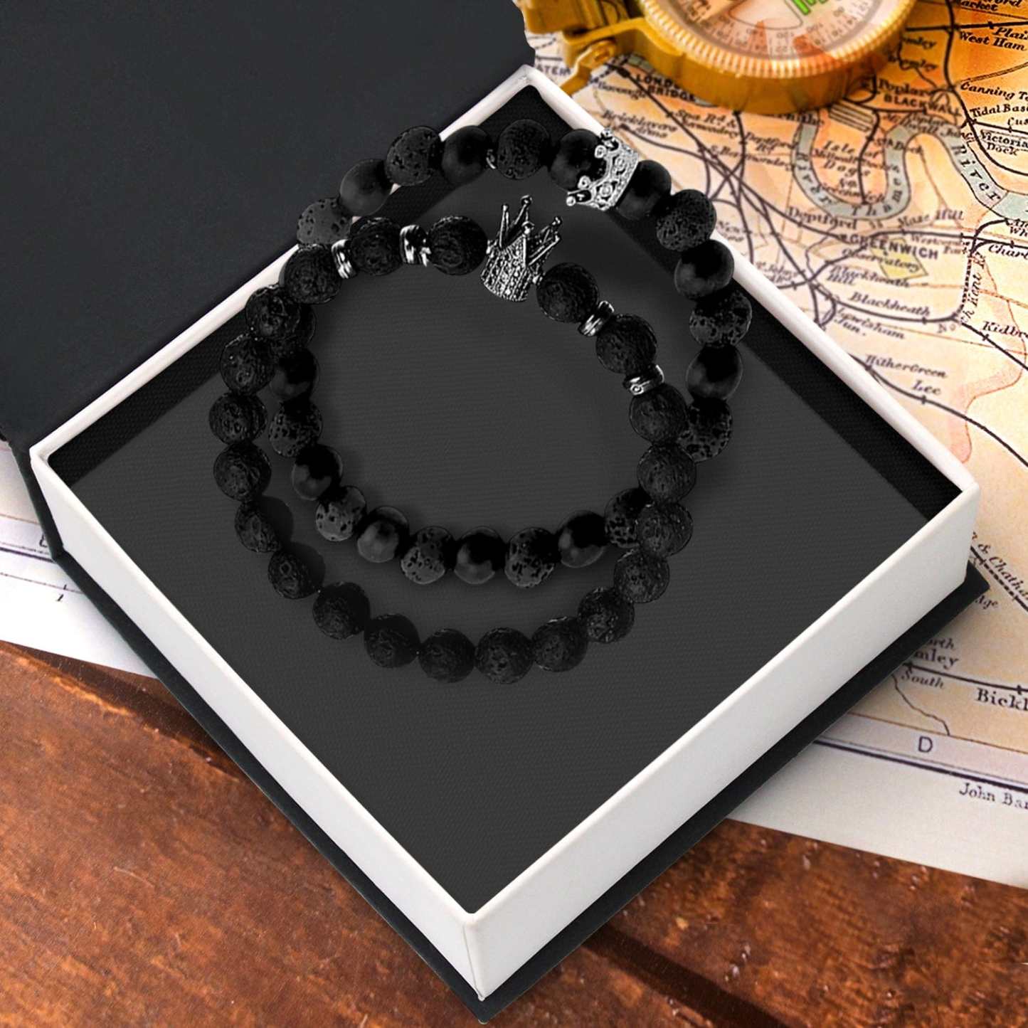 Christmas Gift King & Queen Couple Bracelets - I Love You