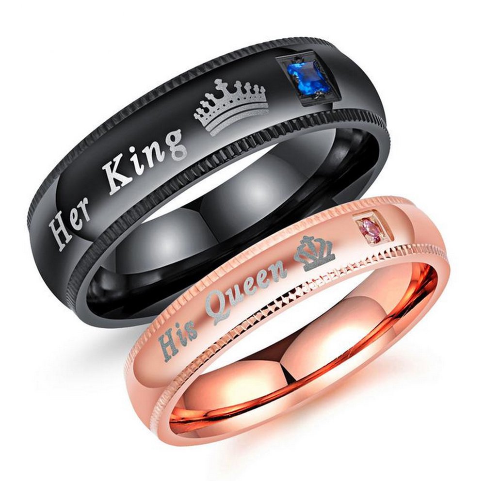 Mother'sDay Gift gifts Her King His Queen Ring Couples Ring