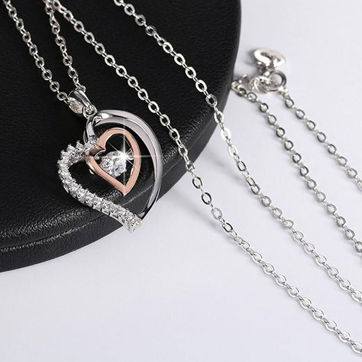 Mother'sDay Gift Luxe Heart Pendant Necklace-Engravingift