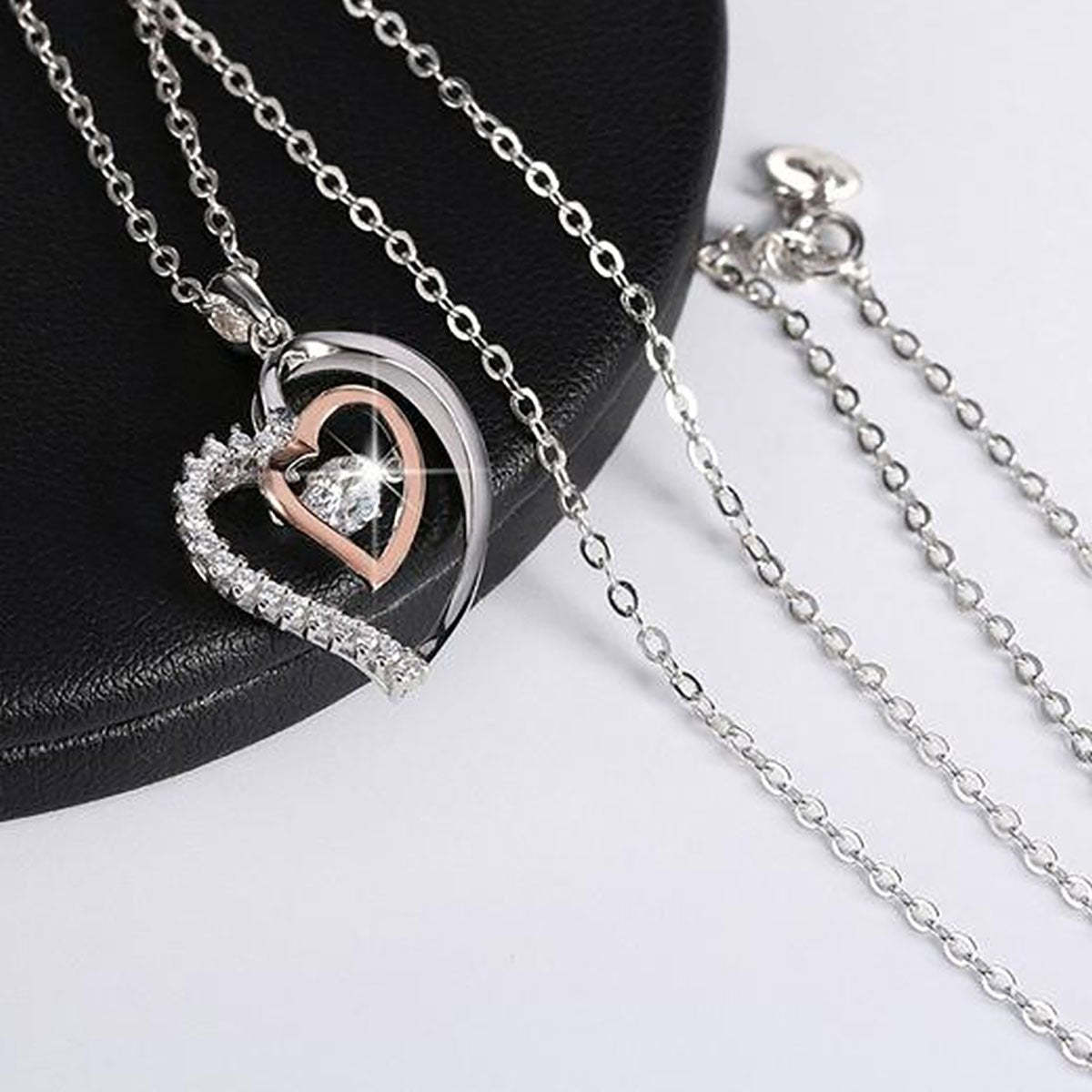 Mother'sDay Gift Luxe Heart Pendant Necklace-Engravingift