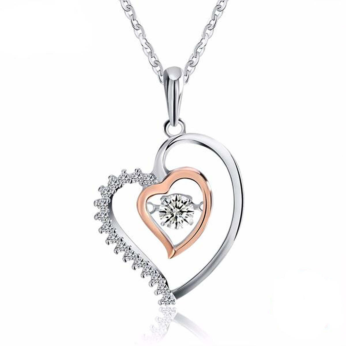 Mother'sDay Gift Luxe Heart Pendant Necklace-Engravingift