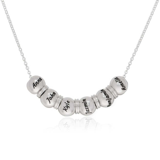Christmas Gift Personalised Beads Balance Necklace
