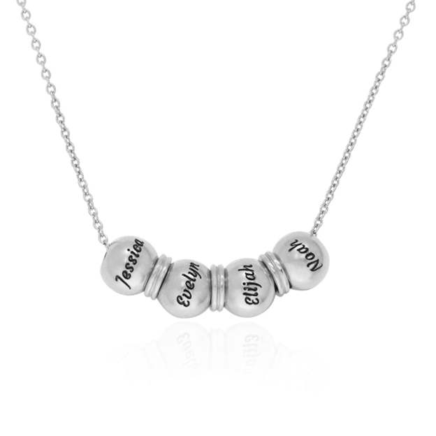 Christmas Gift Personalised Beads Balance Necklace