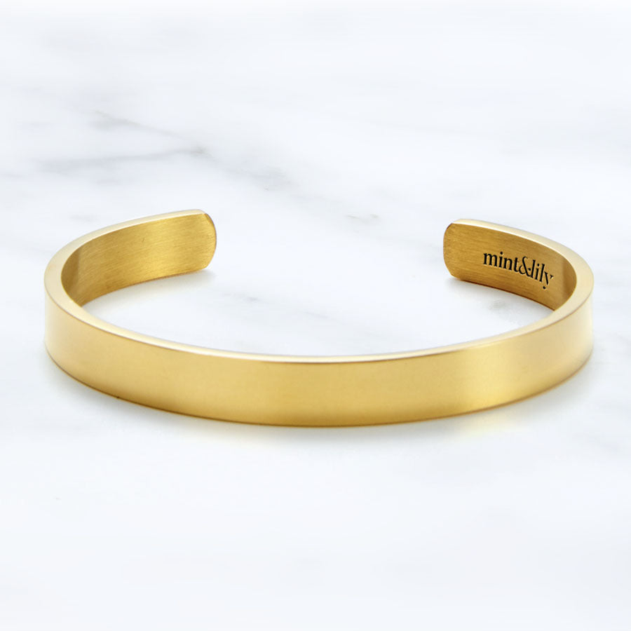 Father's Day Gift You Walk Beside Me Every Day Personalizable Cuff Bracelet-Engravingift