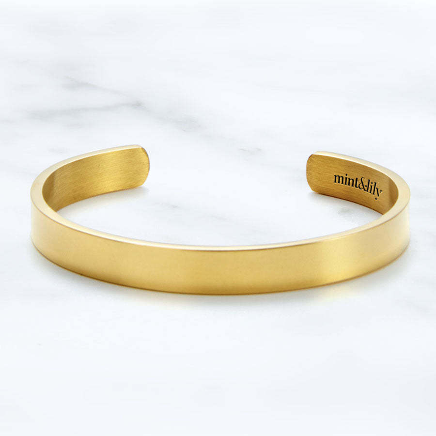 Father's Day Gift You Walk Beside Me Every Day Personalizable Cuff Bracelet-Engravingift