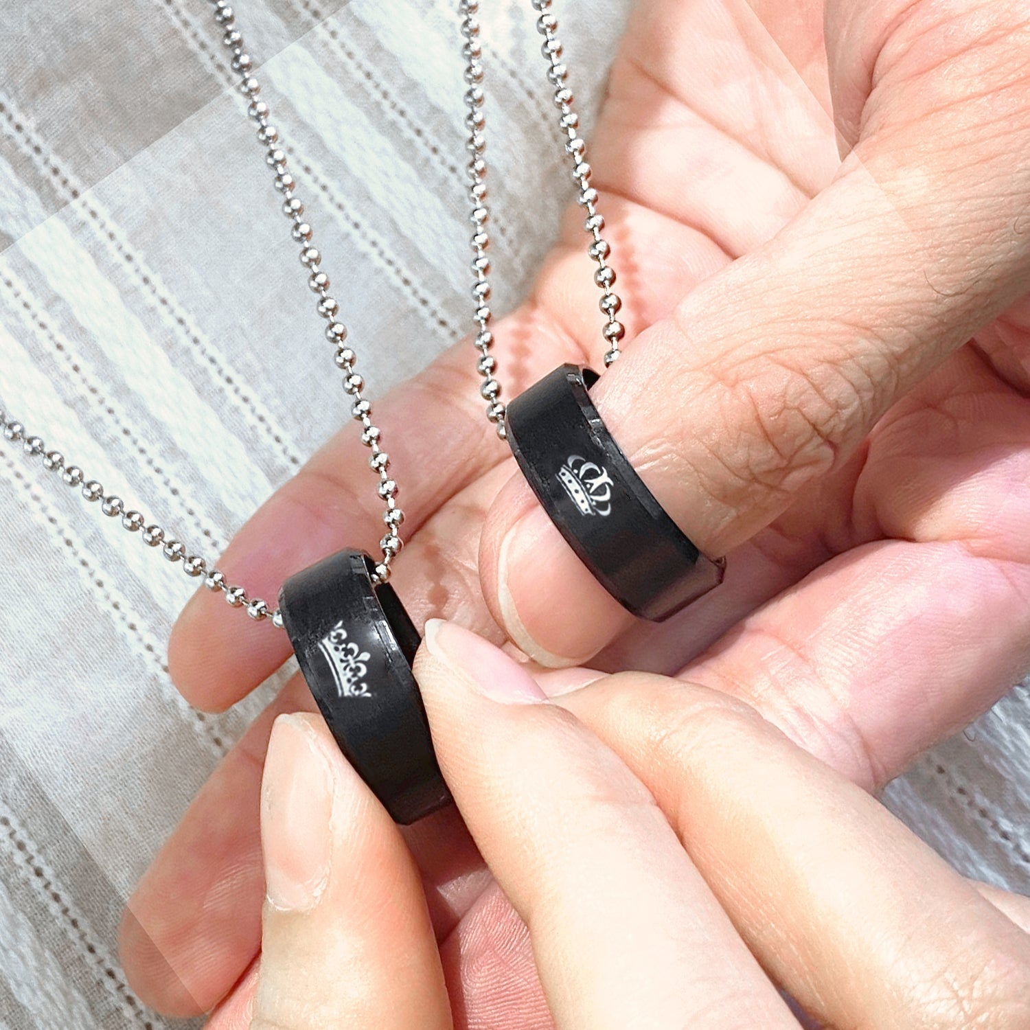 Mother's Day Gift Couple Pendant Necklaces - Biker - To My Lady - I Love You-Engravingift